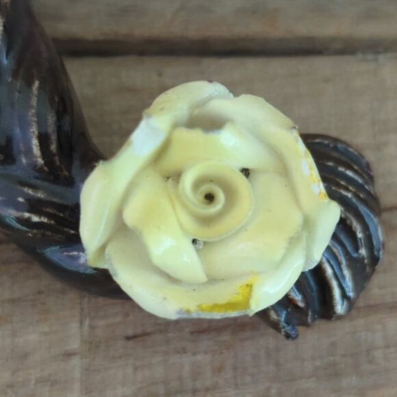 Vtg Kitschy Girl with Pigtails Wall Pocket by Thames Hand Painted Made in Japan - Picture 10 of 10